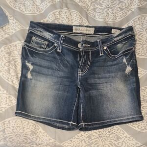 Denim Distressed Blue Jean Shorts
